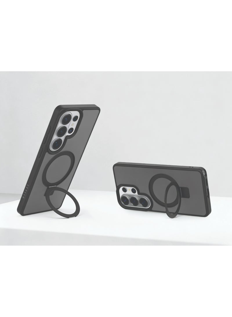 ليفيلو جراب ماج سيف لهاتف سامسونج جالاكسي إس ٢٦ ألترا مع حامل حلقي متعدد الوظائف، وحافة مقاومة للصدمات، وحواف مرتفعة للكاميرا والشاشة، ومختبر للسقوط من ارتفاع ٥ أقدام - Image 5